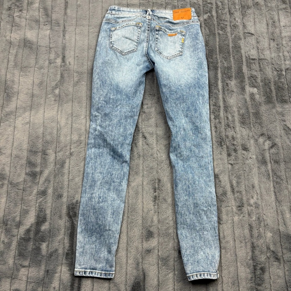 True Religion Halle Mid Rise Super Skinny Jeans Light Wash Size 25 - Picture 9 of 10